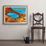 Natural Bridges National Monument, UT - Art Print, 24x32 / Simple / Gray