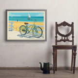 Beach Cruiser Bike - Art Print, 24x32 / Simple / Gray