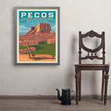 Pecos National Historical Park, NM - Art Print, 24x32 / Simple / Gray