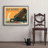 Yellowstone National Park: Old Faithful Inn - Art Print, 24x32 / Simple / Gray