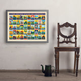 50-State Multi-Image Design - Art Print, 24x32 / Simple / Gray