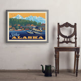 Alaska: Sitka - Art Print, 24x32 / Simple / Gray