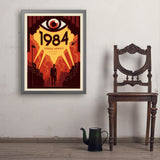 1984: George Orwell - Art Print, 24x32 / Simple / Gray