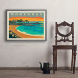 Monterey, California: Lovers Point Park - Art Print, 24x32 / Simple / Gray