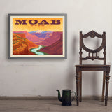 Moab, Utah: Canyon View - Art Print, 24x32 / Simple / Gray