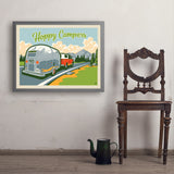 Detour: Hoppy Camper - Art Print, 24x32 / Simple / Gray