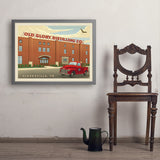 Old Glory: Distillery Building - Art Print, 24x32 / Simple / Gray