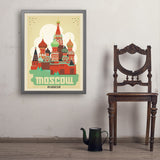 Russia: Moscow - Art Print, 24x32 / Simple / Gray