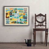 Coastal Collection Collage (Horizontal) - Art Print, 24x32 / Simple / Gray