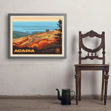 Acadia National Park: 100th Anniversary (Horizontal) - Art Print, 24x32 / Simple / Gray