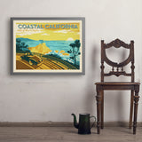 Coastal California: Horizontal Print - Art Print, 24x32 / Simple / Gray