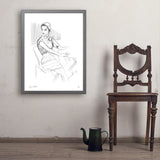 Fashion Sketch: Elegance - Art Print, 24x32 / Simple / Gray