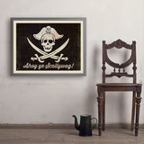 Pirate Flag - Art Print, 24x32 / Simple / Gray
