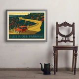 Blue Ridge Parkway - Art Print, 24x32 / Simple / Gray