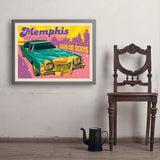 Memphis, TN: City Of Soul (Horizontal) - Art Print, 24x32 / Simple / Gray