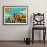 France: Paris, Notre Dame, Horizontal - Art Print, 24x32 / Simple / Gray