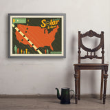 Annular Solar Eclipse 2023 Map - Art Print, 24x32 / Simple / Gray