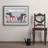 Wag More. Bark Less. - Art Print, 24x32 / Simple / Gray