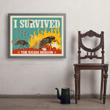 Cicada Invasion: I Survived (Horizontal) - Art Print, 24x32 / Simple / Gray