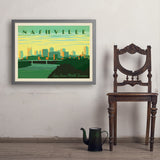 Nashville Skyline: Horizontal - Art Print, 24x32 / Simple / Gray