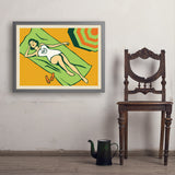 Sun Bather - Art Print, 24x32 / Simple / Gray