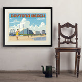 Daytona Beach, Florida - Art Print, 24x32 / Standard / Black