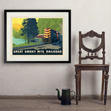 Great Smoky Mountain Railroad: Diesel Train - Art Print, 24x32 / Standard / Black