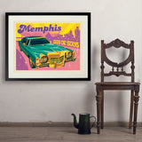 Memphis, TN: City Of Soul (Horizontal) - Art Print, 24x32 / Standard / Black
