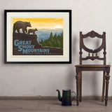 Great Smoky Mountains Horizontal Print - Art Print, 24x32 / Standard / Black