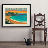 Monterey, California: Lovers Point Park - Art Print, 24x32 / Standard / Black