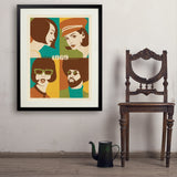 1969: Go with the Flo/Fro - Art Print, 24x32 / Standard / Black
