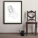 Fashion Sketch: Elegance - Art Print, 24x32 / Standard / Black