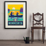 Minnesota State Pride (Old Flag) - Art Print, 24x32 / Standard / Black