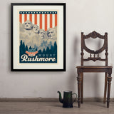 250th Anniversary USA: Mount Rushmore - Art Print, 24x32 / Standard / Black
