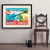 Lookin' Pretty In Music City (Horizontal) - Art Print, 24x32 / Standard / Black