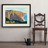 Big Sur, California: Bixby Bridge - Art Print, 24x32 / Standard / Black