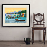 Flathead Lake, Montana (Horizontal) - Art Print, 24x32 / Standard / Black