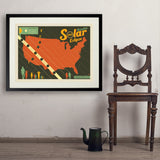 Annular Solar Eclipse 2023 Map - Art Print, 24x32 / Standard / Black