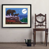 Christmas In The Smokies - Art Print, 24x32 / Standard / Black