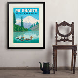 Mount Shasta, California - Art Print, 24x32 / Standard / Black