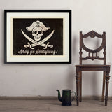 Pirate Flag - Art Print, 24x32 / Standard / Black
