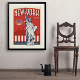 250th Anniversary USA: Lady Liberty - Art Print, 24x32 / Standard / Black