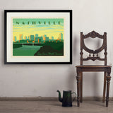 Nashville Skyline: Horizontal - Art Print, 24x32 / Standard / Black