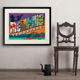 Memphis, TN: Picture Letters - Art Print, 24x32 / Standard / Black