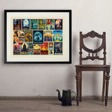 Literary Classics Collage (Horizontal) - Art Print, 24x32 / Standard / Black