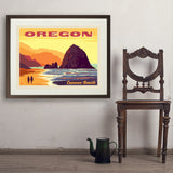 Oregon Coast: Cannon Beach - Art Print, 24x32 / Standard / Brown