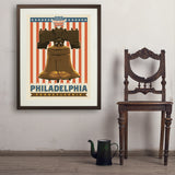 250th Anniversary USA: Liberty Bell - Art Print, 24x32 / Standard / Brown