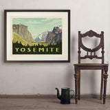 Yosemite National Park: Yosemite Valley (Horizontal) - Art Print, 24x32 / Standard / Brown