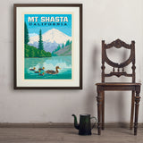 Mount Shasta, California - Art Print, 24x32 / Standard / Brown