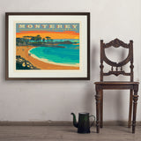 Monterey, California: Lovers Point Park - Art Print, 24x32 / Standard / Brown